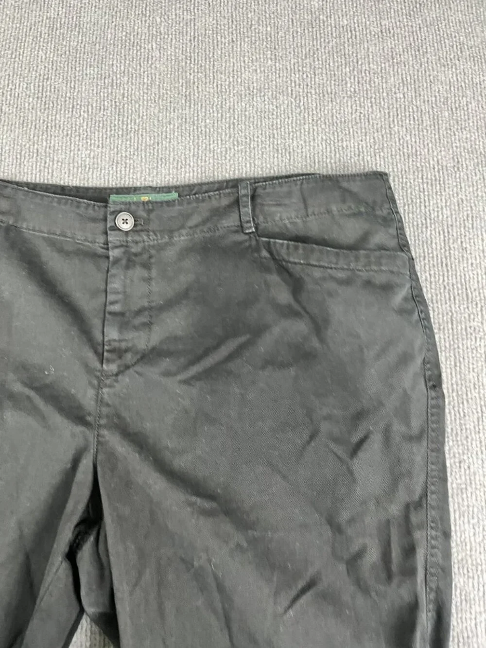 Lauren Jeans Co. Womens Black Cotton Bermuda Shorts Size 14W